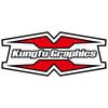 Лист микронаклейки с логотипом спонсора гоночной команды Kungfu Graphics, белый