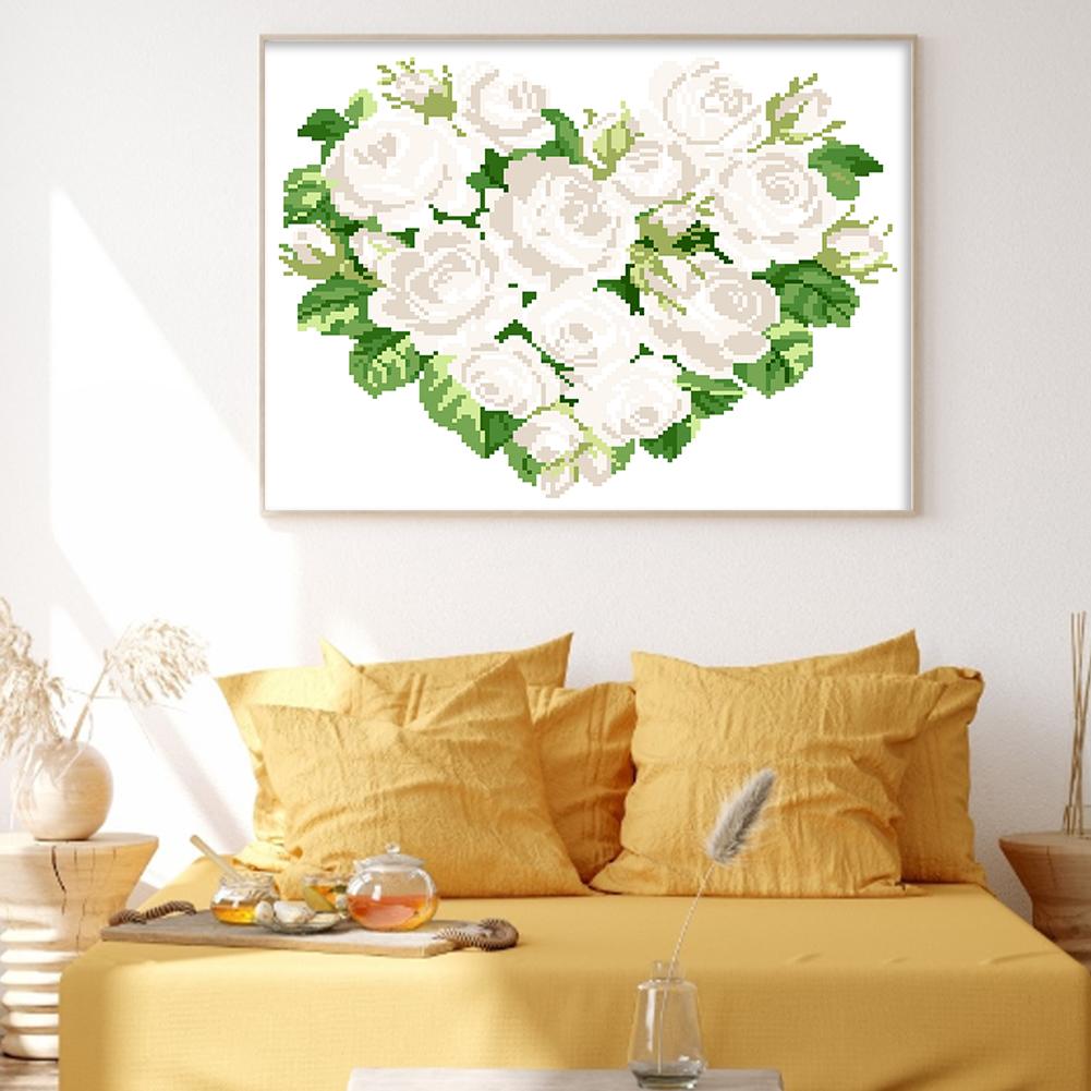 Частичная вышивка бисером печатный 9CT цветок вышивка крестом набор для домашнего искусства #