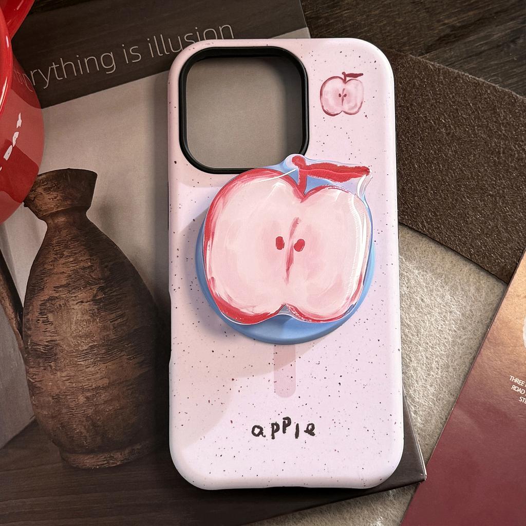 Magnetic Bracket IPhone16promax Mobile Phone Case Apple Banana Fruit 14 Suitable for 13 Film 15 Korean 11