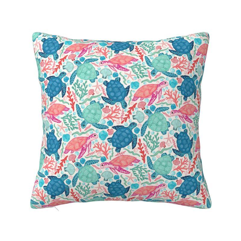 Luxury Race To Safety Sea Turtle Throw Pillow Covers Home Decorative D Print Sofa Chair Cushion Cover Polyester Cozy Pillowcase