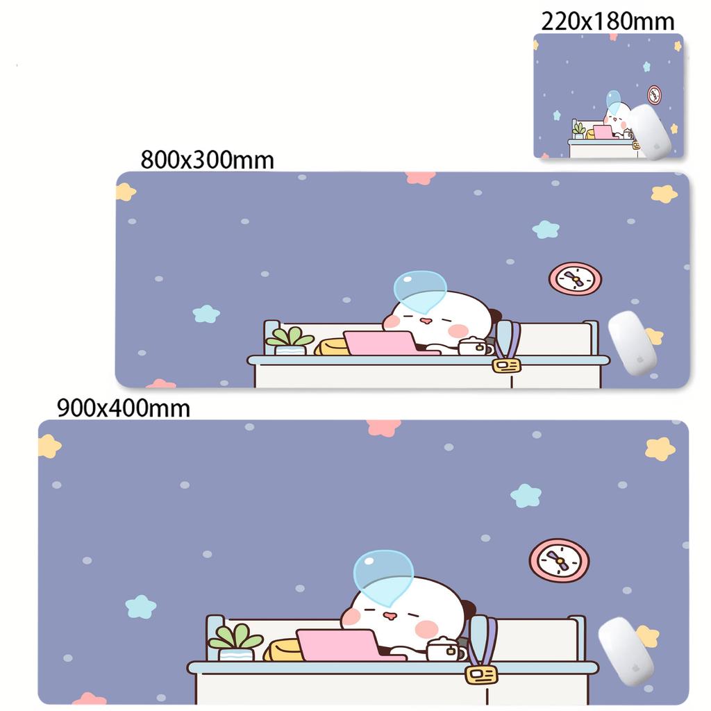 Большой Kawaii коврик для стола Игровой коврик для мыши BuBu DuDu Kawaii коврик для мыши с заблокированным краем Настольный коврик Размер для игровой клавиатуры Коврик для геймера