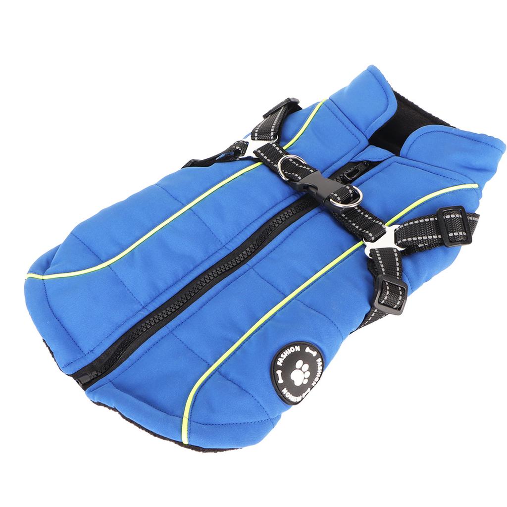 Пальто для собак, теплая водонепроницаемая светоотражающая жилетка для собак, утолщенная шлейка для собак, пальто для зимы и осени