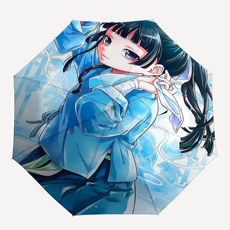 1pc Outdoor Umbrella with Anime Character Design - Automatic Opening/Closing, Portable 3-Fold Design, 8-Rib Iron Frame - Perfect Gift for Fans, T