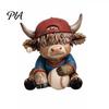 Modern Sculpture for Men 2Pcs Baseball Bull Figurines, Creative Resin Animal Statue Desk Shelf, Fan Gifts Home Office Decor, Unique Gift Fans