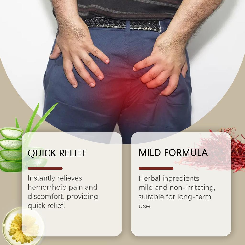 Натуральный травяной крем для облегчения геморроя - Нежный для кожи, облегчает боль