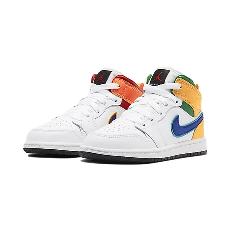 Jordan 1 Mid PS Белый Пурпурный Сине-зеленый 640734-128