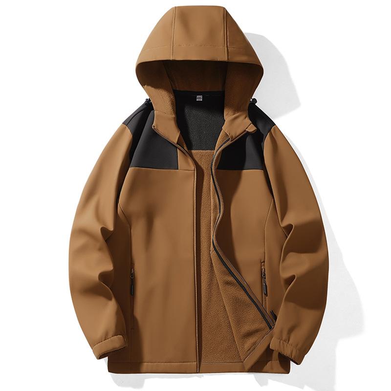 Новая куртка Soft Shell для активного отдыха на осень и зиму, флисовая утолщенная ветрозащитная водонепроницаемая теплая куртка, спортивная куртка, бейсбольная куртка