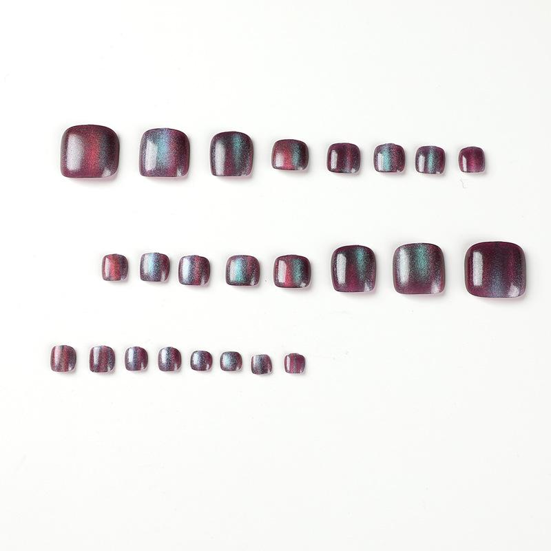 24 шт./компл., быстрые ногти, опаловые ногти на ногах, накладные наклейки Nials, носимые водонепроницаемый маникюр, готовые ногти