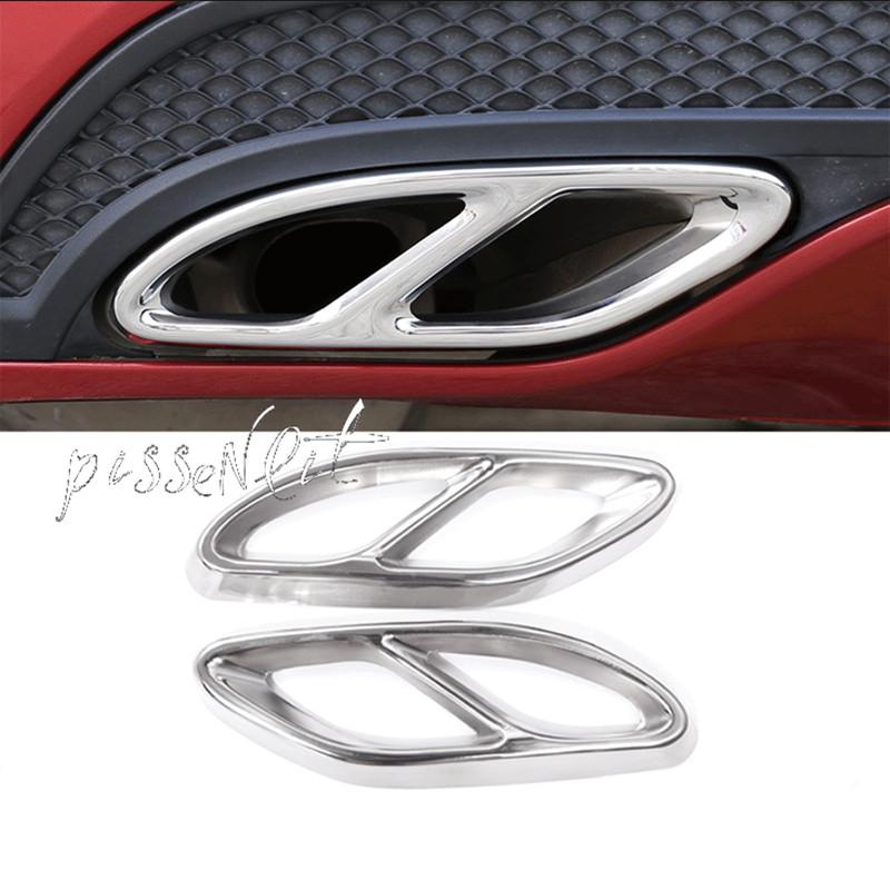 For Mercedes Benz A B C E GLC GLE GLS Class W176 W246 W247 W205 W213 Coupe C207 X253 W166 C292 X166 Car Exhaust Pipe Cover Trim