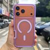 Shockproof Matte Anti-Fingerprint Magnetic Acrylic Phone Case for iphone 13 14 15 16 17 Pro Max,for iphone 17 Back Cover Orange