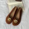 Мода Мягкая Мода Металл Женские Балетки Обувь Слипоны Повседневная Женская Обувь Неглубокая Круглый Носок Женские Балетки С Обувью новый