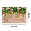 Flower Backdrop Curtain Floral 3D Wedding Birthday Party Background Props