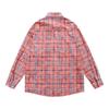 American Vintage Plaid Embroidered Long Sleeve Shirts Loose Fit Casual All-match Couples