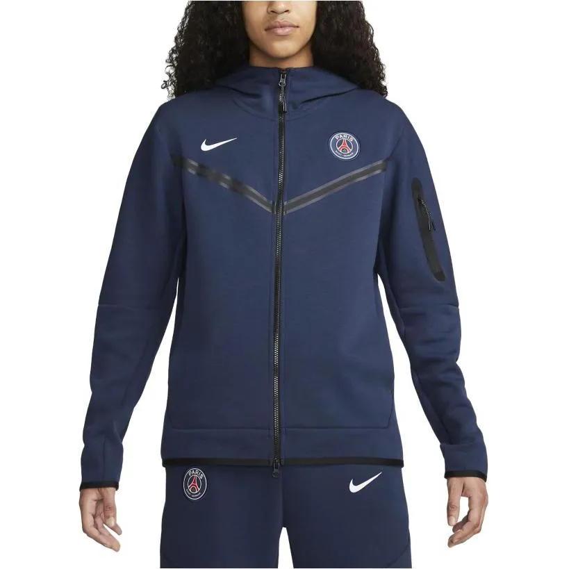 Nike Спортивная толстовка с капюшоном Tech Fleece на молнии Psg (унисекс) Куртки DM2887 410