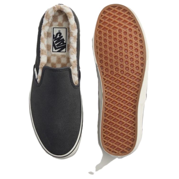 Men's Sneakers Vans CLASSIC SLIP on Skateboard Shoes Unisex Faded Black