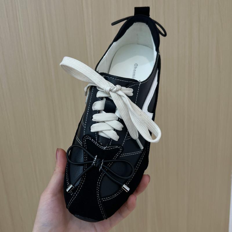 Французский Ретро Стиль Мода Круглый Носок Немецкие Тренировочные Туфли Женские Кроссовки Все-сочетаемые Внутренние Увеличители Роста Одинарные Туфли