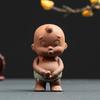 Креативная керамическая фигурка мальчика-питомца для чая с распылением воды, дизайн маленького монаха, аксессуар для чайного набора, для домашнего интерьера