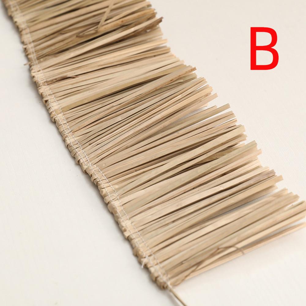 Natural Wedding Garland DIY Home Supply Lafite Grass Garland Background Wall Decoration Jute Fringe Trim Straw Tassels