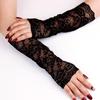 Ice Silk Sun Protection Arm Sleeves for Women - Thin Hollow Scar Cover Gloves with Elbow Support