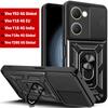 Slide Lens Armor Funda for Vivo Y03 Y18E 4G Y28S 5G Global Case Magnetic Rotate Ring Stand Cover for Vivo Y18 Russia India Case