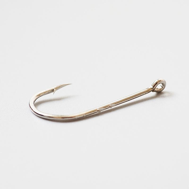 High Carbon Steel Fishing Hook 500pcs/bag Long Shank Fish Hook With 2 Barbed Bait Hook with Hole