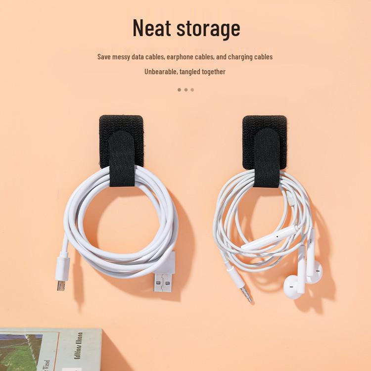 Self-Adhesive Velcro Cable Ties and Clips for Wire Management