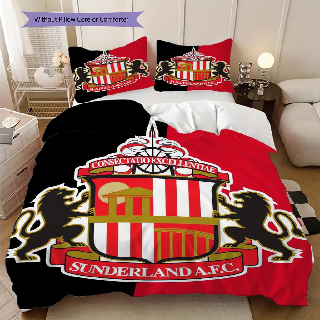 Sunderland Afc Emblem Display Bedding (1 * duvet cover + 2 * pillowcase, without core) 2D Flat Christmas birthday gift Bedding set