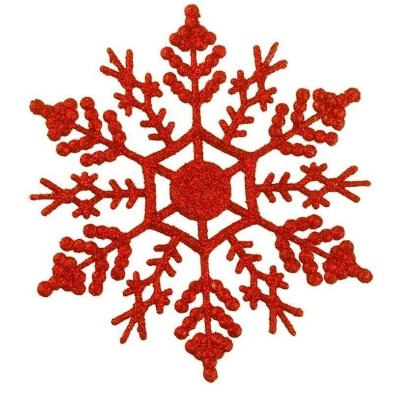 Merry Christmas Glitter Snowflakes Christmas Xmas Tree Ornaments Party Home Decoration