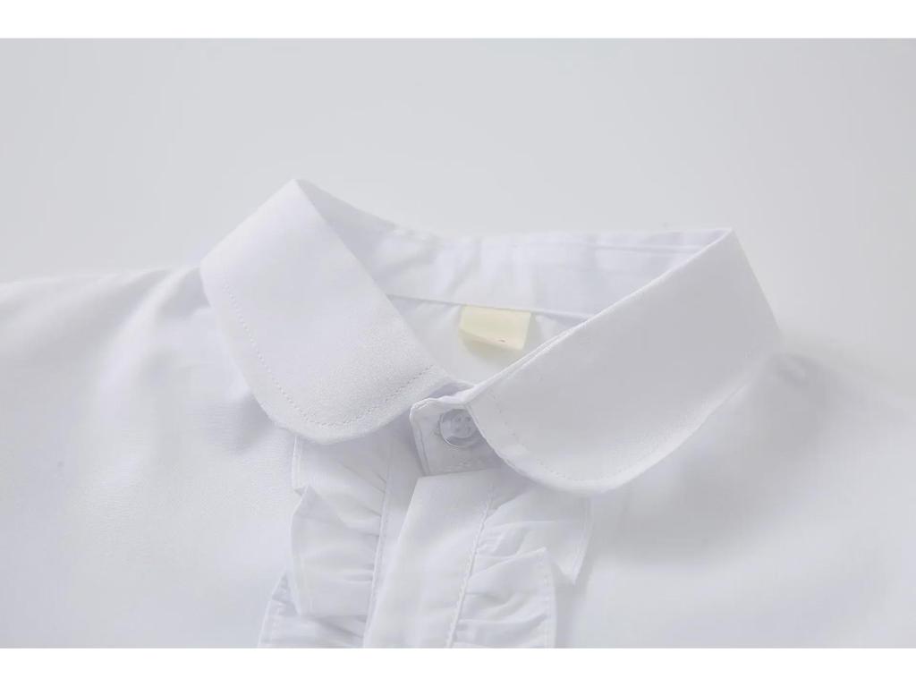 Белая рубашка для школьной формы для девочек, не садится и не мнется