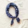 Women's Spring & Summer Small Square Scarf | Korean-Style Versatile Literary Decorative Polka Dot Neckerchief & Scarf for Ladies