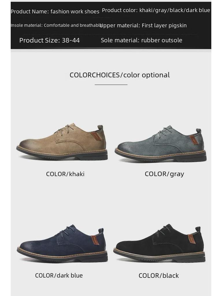 Men's Large Size Leather Loafers: Spring Low-Top Breathable Casual Shoes In British Fashion Style