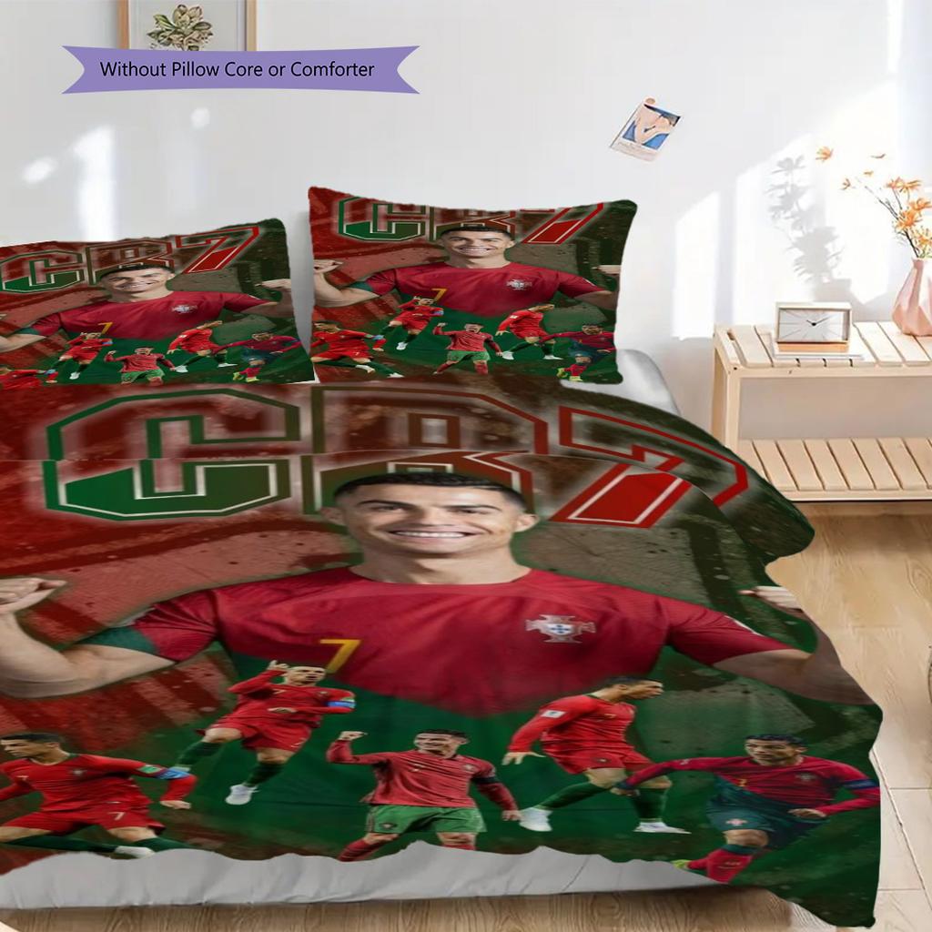 Ronaldo's Legacy Bedding (1 * duvet cover + 2 * pillowcase, without core) Duvet cover and pillowcase Christmas birthday gift Bedding set