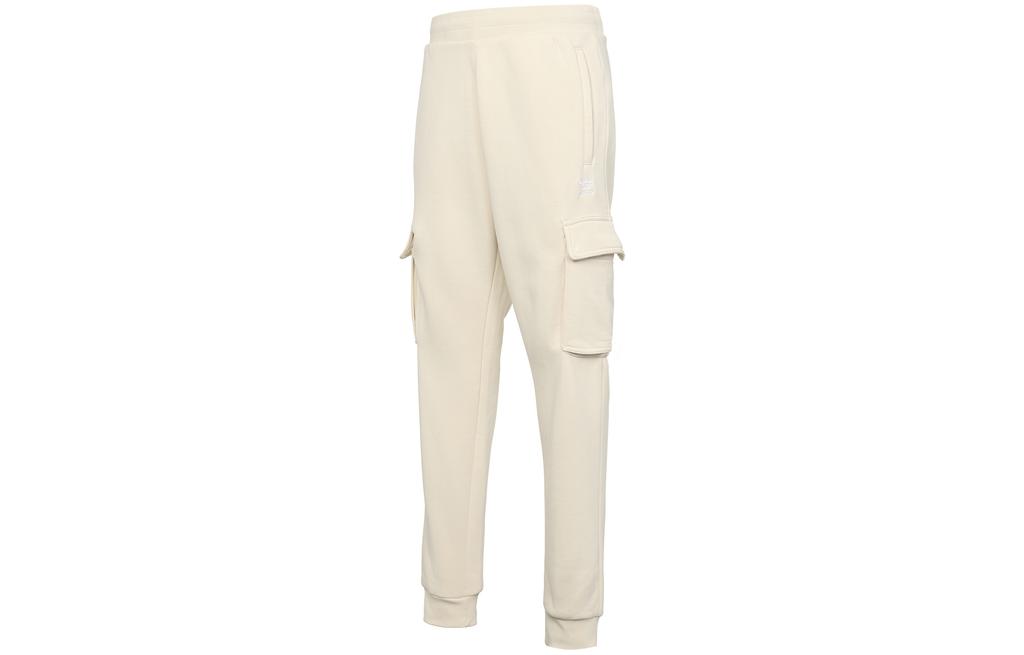 Adidas Originals Casual Pants Men's White Moderate Straight Fit Pants HE6991