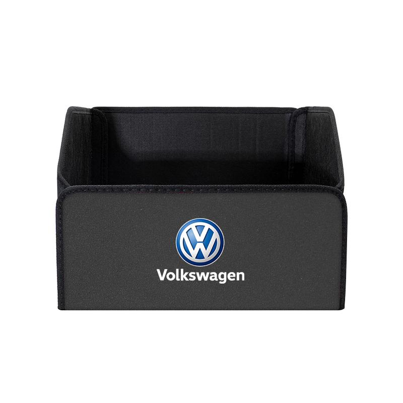 For VW Car Leather Storage Box Auto Trunk Organizer Bag Accessories For VW Golf Polo Tiguan Touran Jetta Passat CC T5 GTI Magotan Caddy