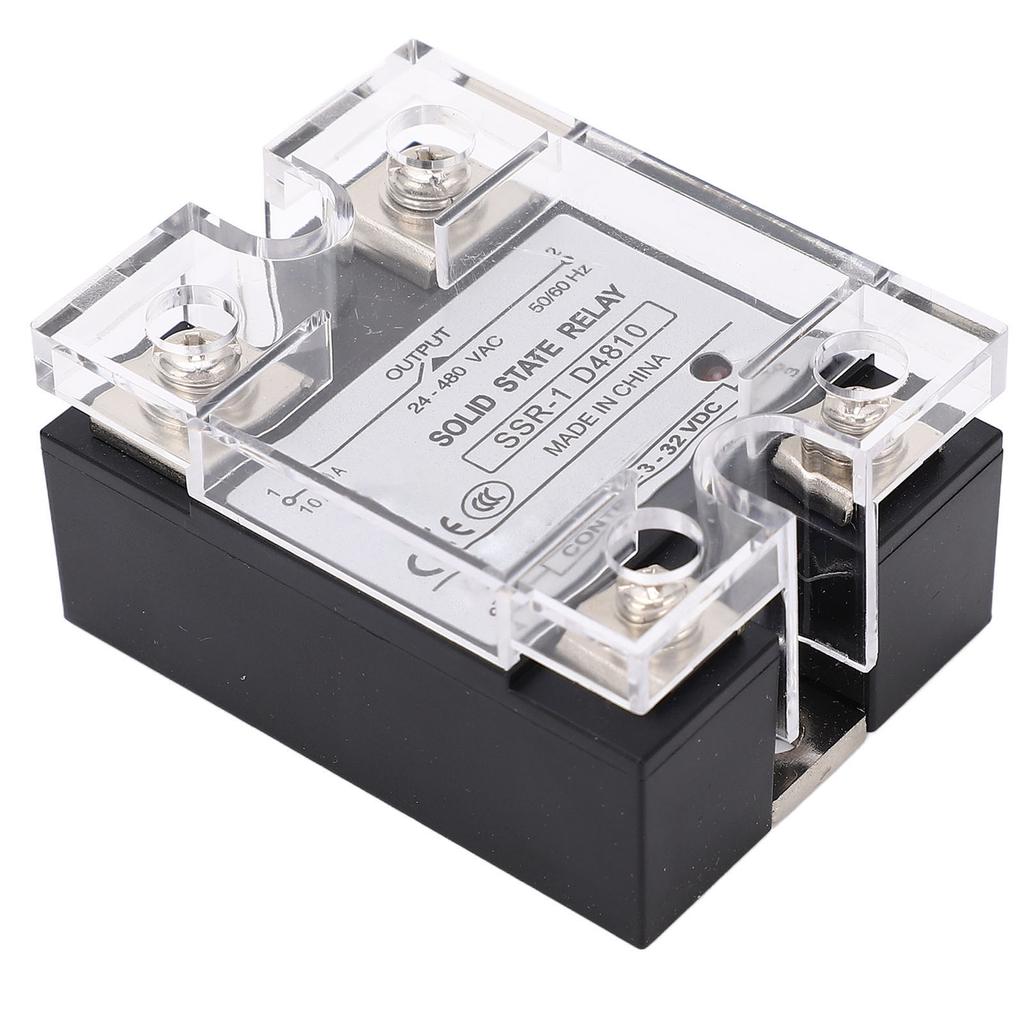 10A Solid State Relay DC Control AC SSR Semiconductor Relay Module 24‑480VAC Load Voltage