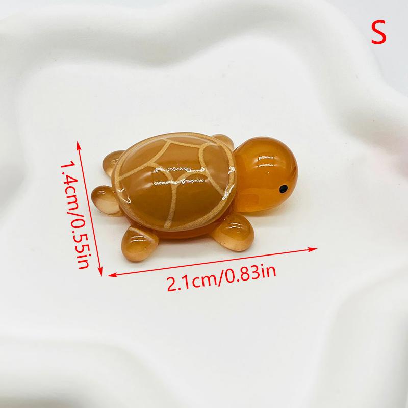 Mini Turtles Luminous Ornament Crafts Miniature Figures Tiny Turtles Micro Landscape Home Decoration Accessories Gifts