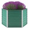VidaXL Raised Bed Galvanized Steel 129x129x77 Cm Green Planter Flower Pot 44857