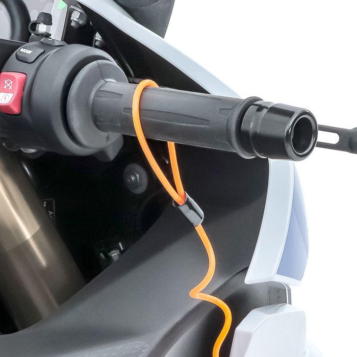 Antivol bloque disque alarme moto + câble de rappel Tourtecs 110dB noir