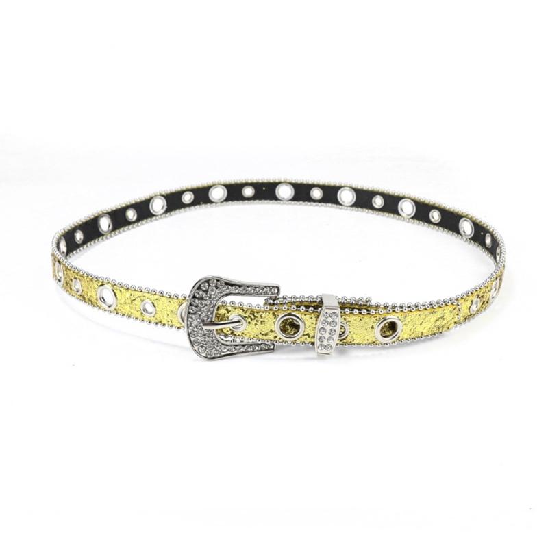 Подростковый пояс с пайетками для джинсов, регулируемый ремень на талию с пряжкой-булавкой, пряжка со стразами, широкий пояс на талию, женский пояс для юбки