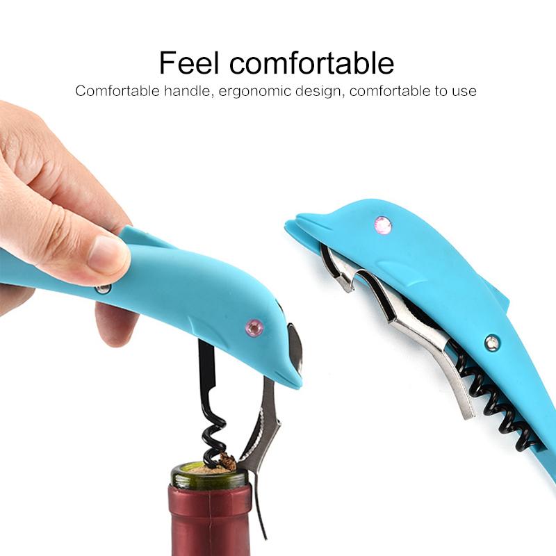 Портативный штопор для винных бутылок, мини-штопор из нержавеющей стали, штопор для бутылок, двухшарнирный уличный брелок для ключей, штопор для вина