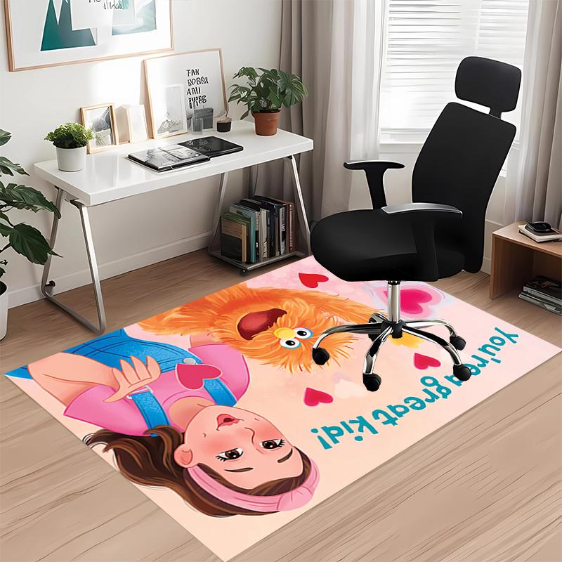 Ms. Rachel Printed Carpet, for Office Chair Living Room Bedroom Kitchen Room Decor Gifts.