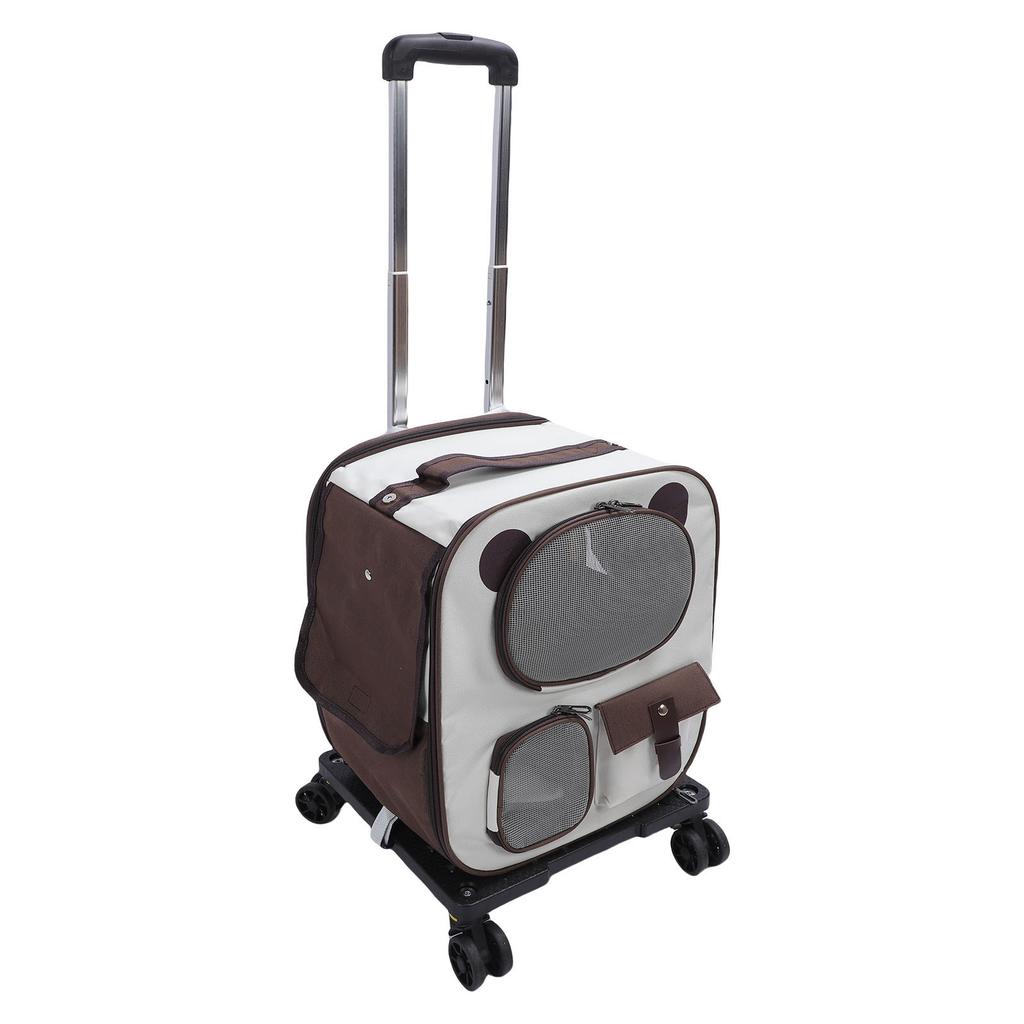 Рюкзак-переноска для питомцев на колесах 2 в 1, дышащее окно, большая вместимость, портативная сумка-переноска на колесиках для кошек и собак для