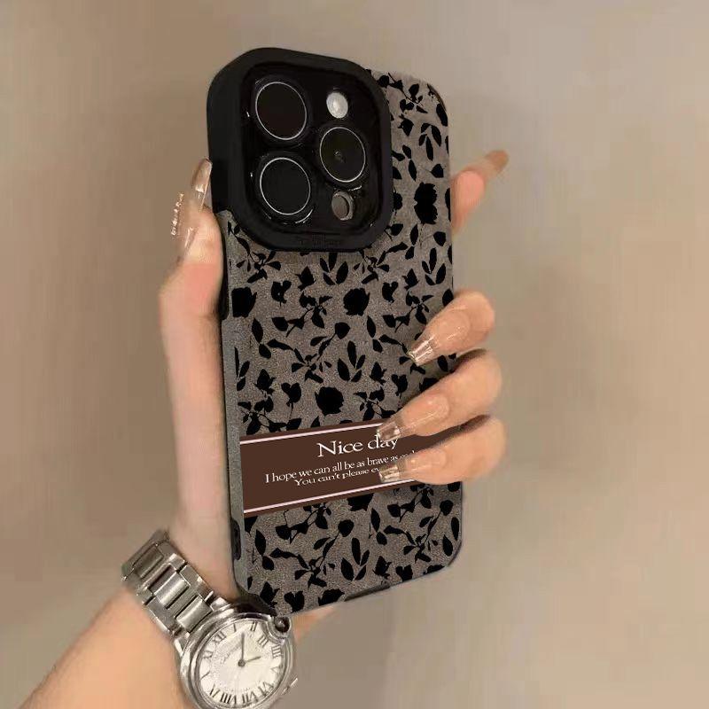 Черный Маленький Цуйхуа Подходит для Нового Чехла для Мобильного Телефона Apple 16promax IPhone15