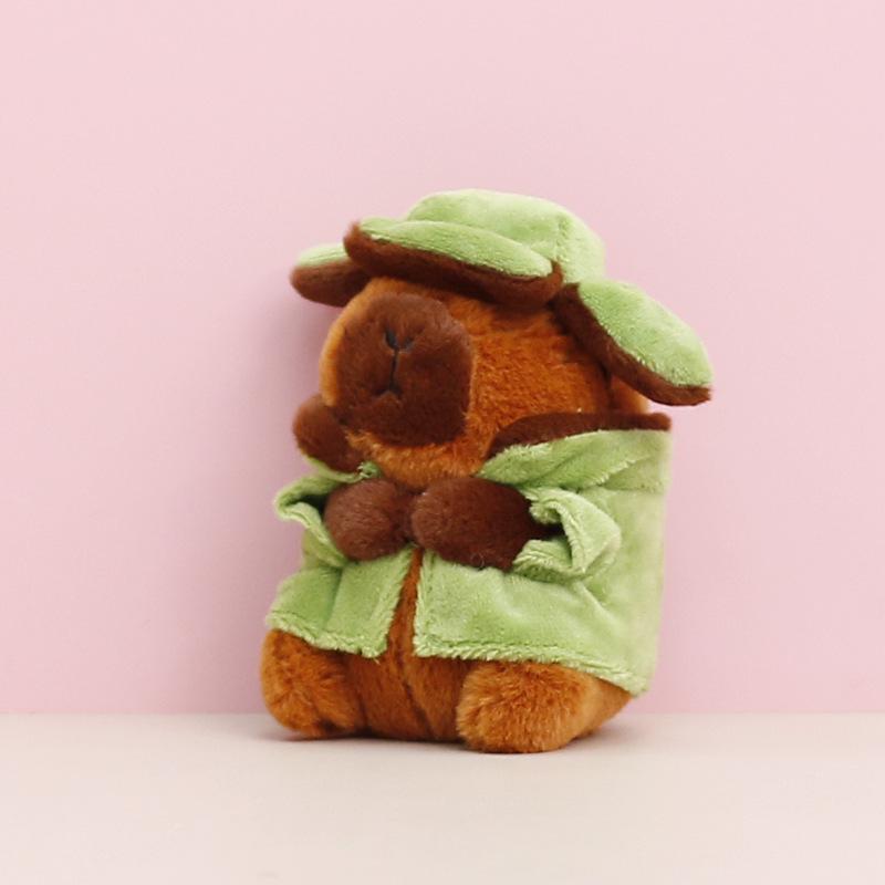 Плюшевая игрушка капибара - Милая кукла грызун в подарок с мини-подвеской