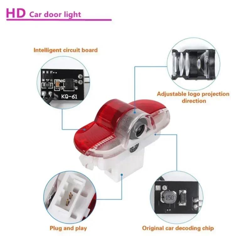 lcbn4 2Pcs Led Emblem Car Door Light Luces Projector Lamps Accessories For SEAT MK1 2005 2006 FR  Alhambra Leon