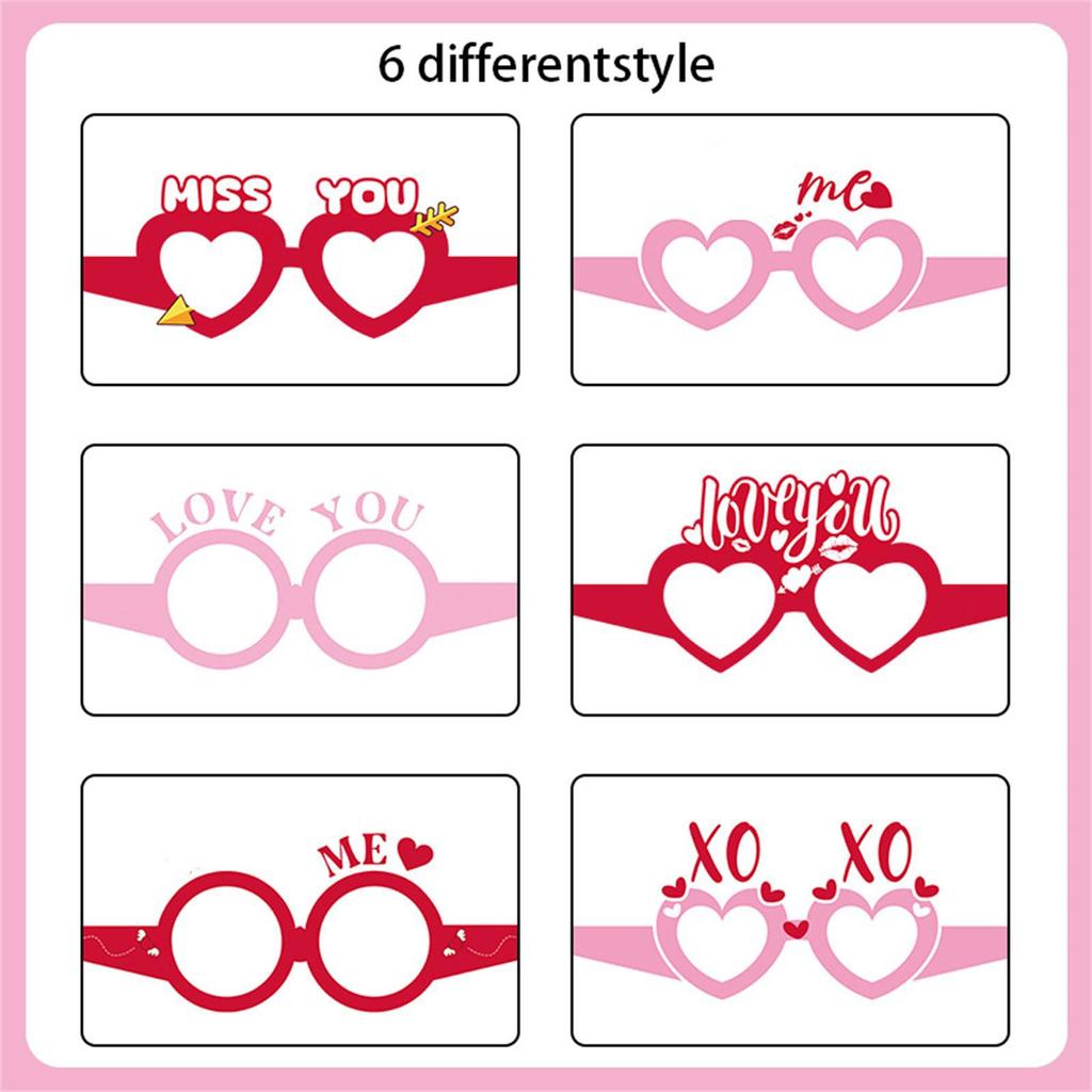 6 шт. тематические бумажные стаканы ко Дню святого Валентина, веселые красочные декоративные стаканы для вечеринки ко Дню святого Валентина