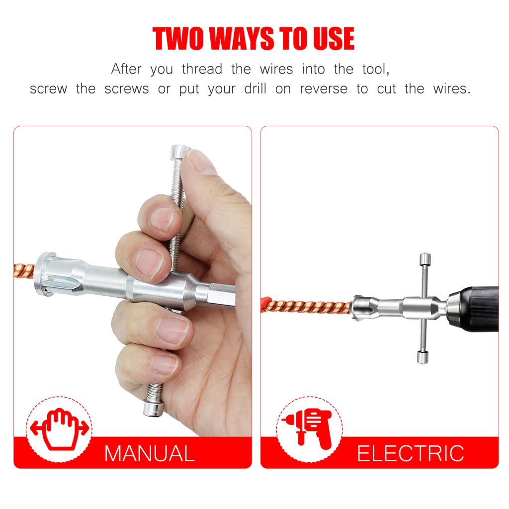 Инструмент для скручивания проводов. Инструмент для зачистки и скручивания проводов для зачистки и скручивания однопроволочных проводов 11/12/13AWG для