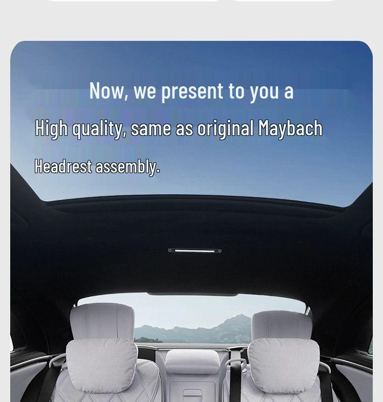 Maybach Car Headrest Neck Pillow - Super Soft Cushion, 2025 Model.