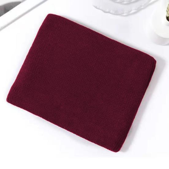 Winter Cycling Scarf Double-Layer Neck Warmer Knit Thickened Fleece Lined Elastic Soft Circle Scarf Neck