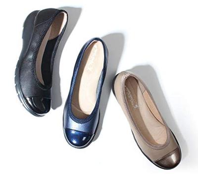 [LacLac] Туфли-лодочки Эмалированные Двухцветные (24.0см, Черный)